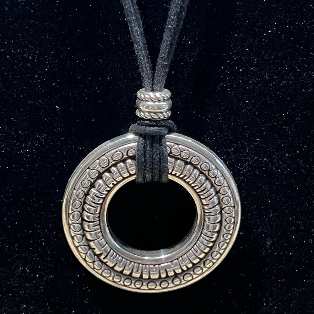 Brighton Black Leather Necklace